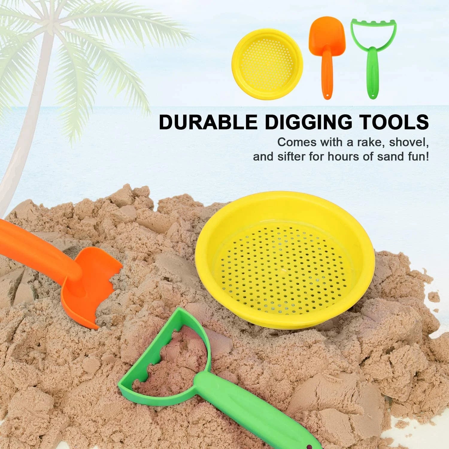 Kids Beach Toy Set, 9-Piece, Multicolor