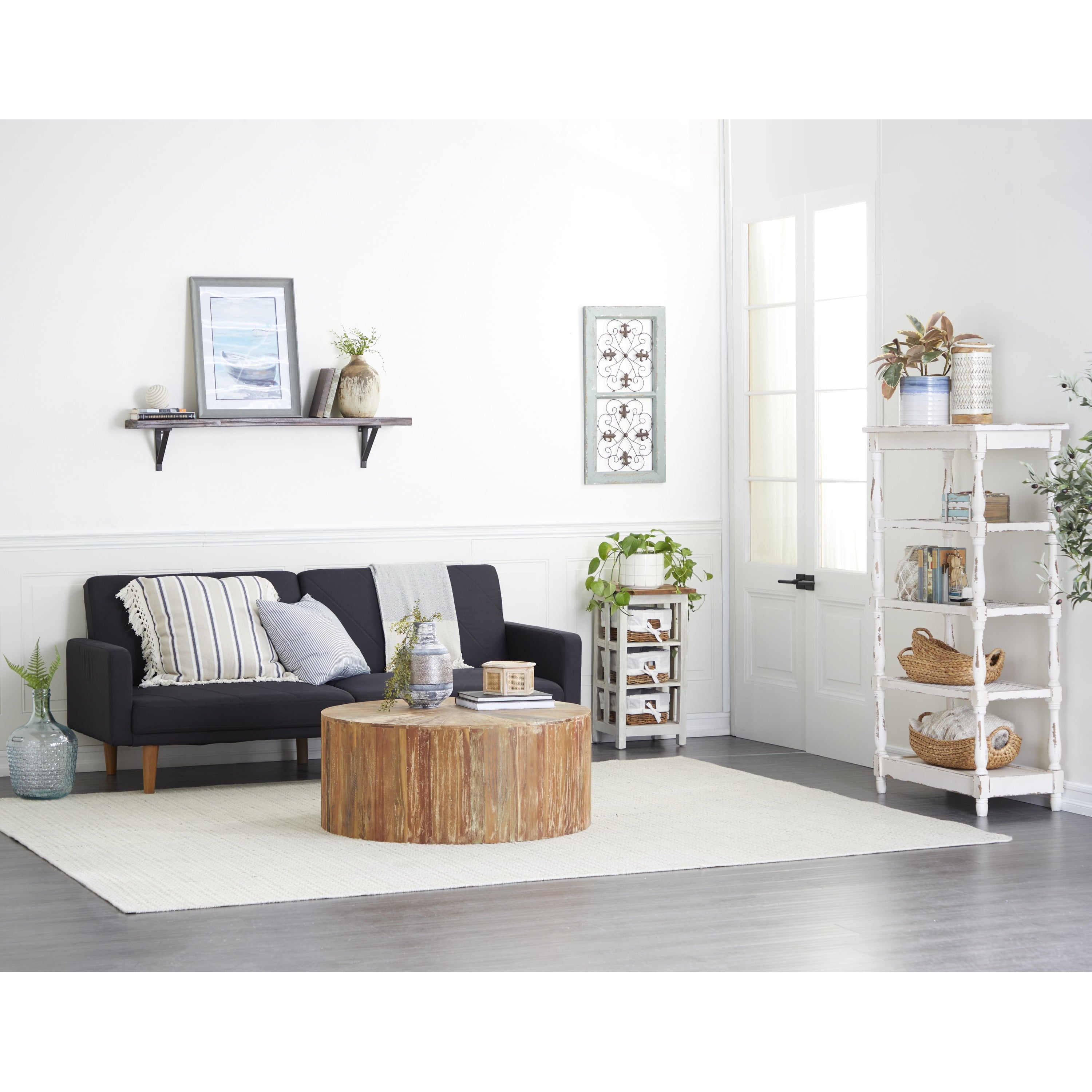 6" Sail Boat White Wood Bookends with Real Boat Rigging and Gold Corners (Set of 2)