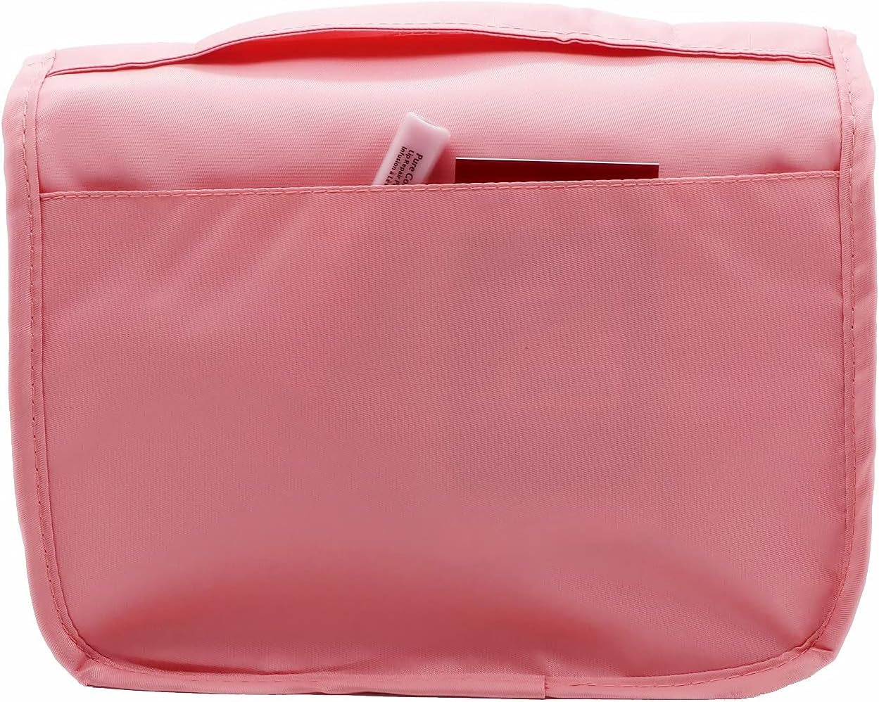 Hanging Toiletry Bag - Large Cosmetic Makeup Travel Organizer for Men & Women with Sturdy Hook (Pink)