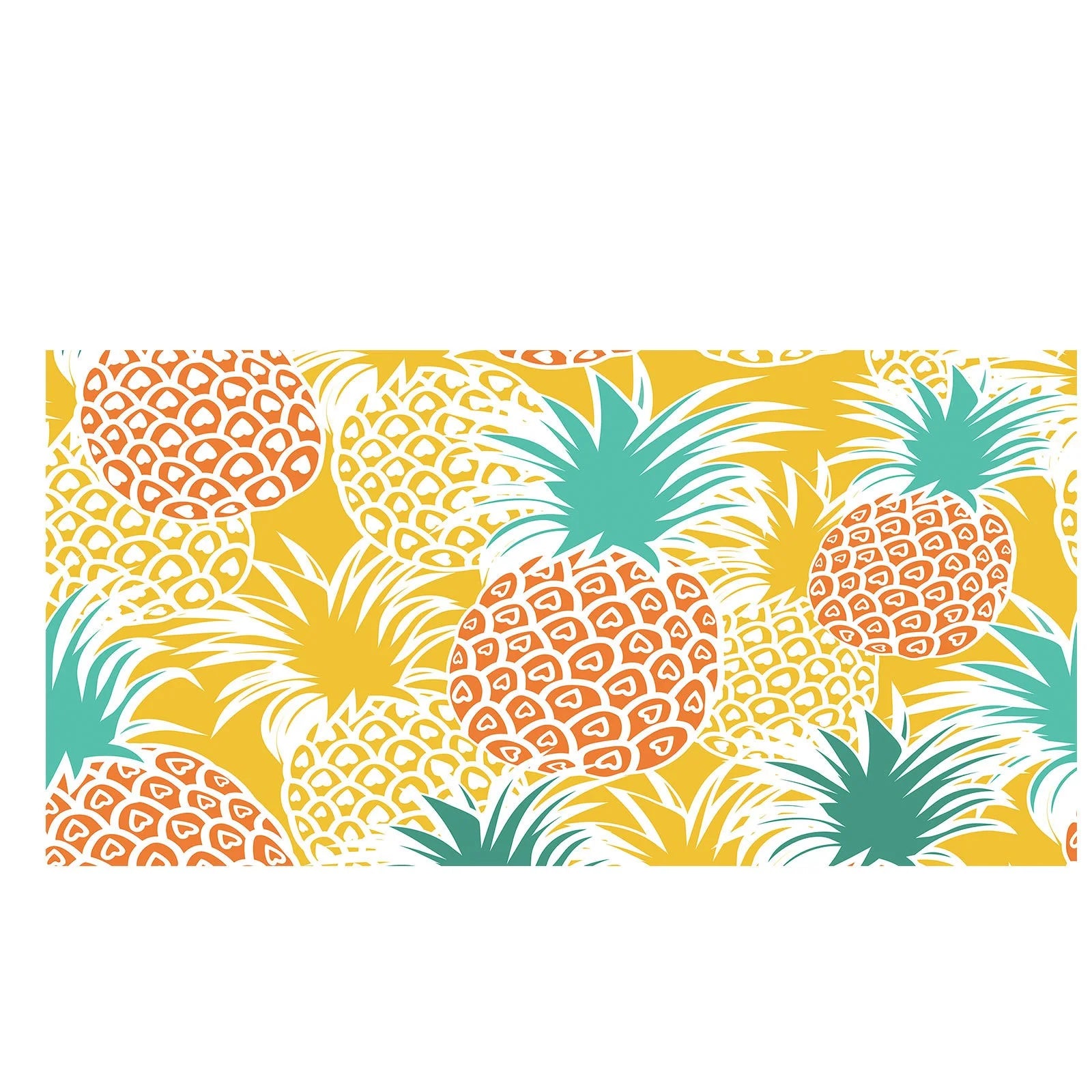 Tropical Pineapple Print Microfiber Beach Towel, Bath Towel, Sand-proof Blanket, All-Purpose Towel for Travel, Poolside, 30X60 Inches