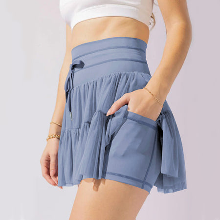 short Sports Skirt blue with pocket