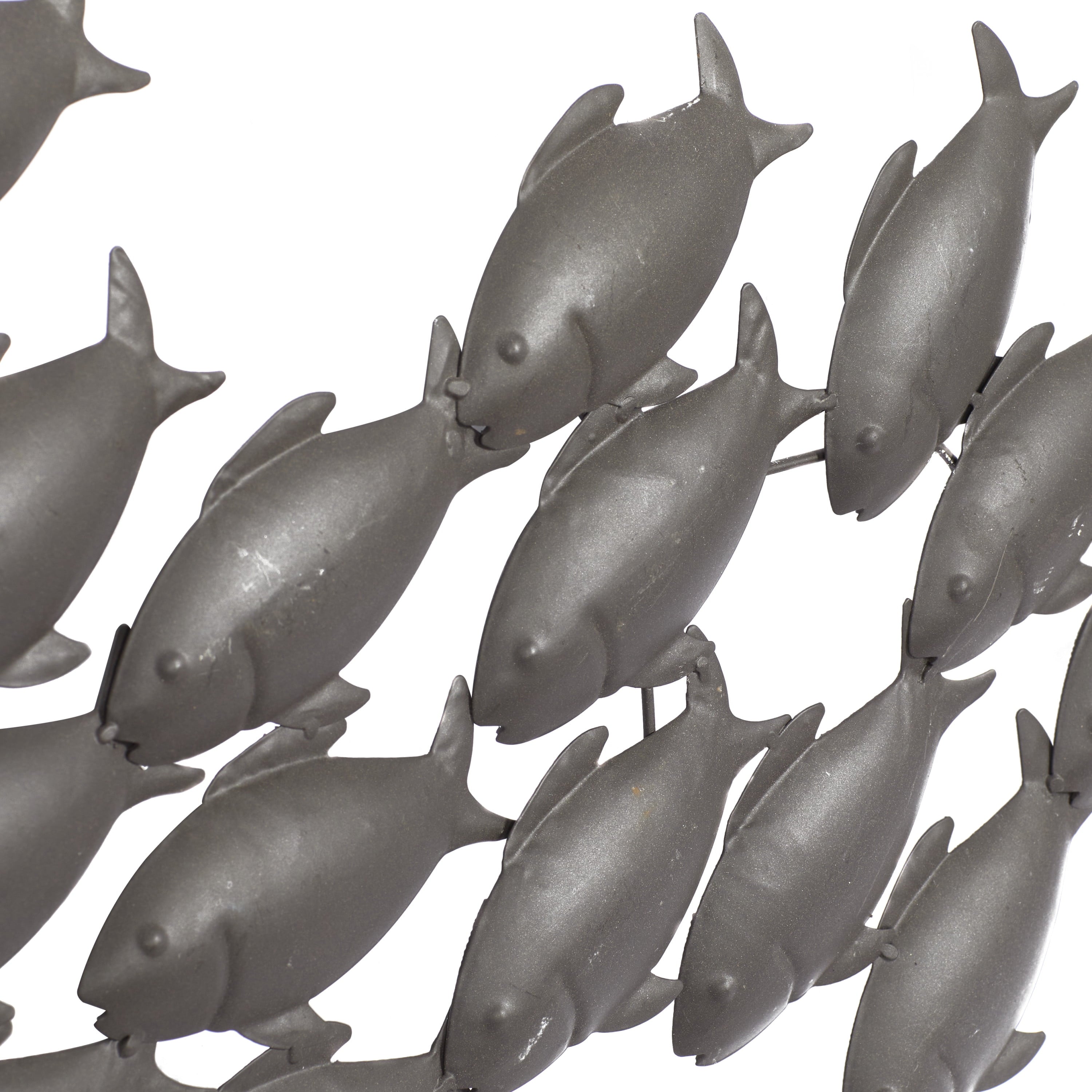 Dark Brown Metal Fish Wall Decor