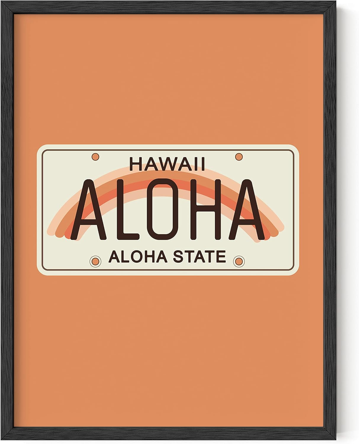 Hawaii Surf Decor - Wall Decor Aloha Signs for Home Decor Vintage Hawaii Art Hawaii Surfer Room Decor (Unframed 12"X16")