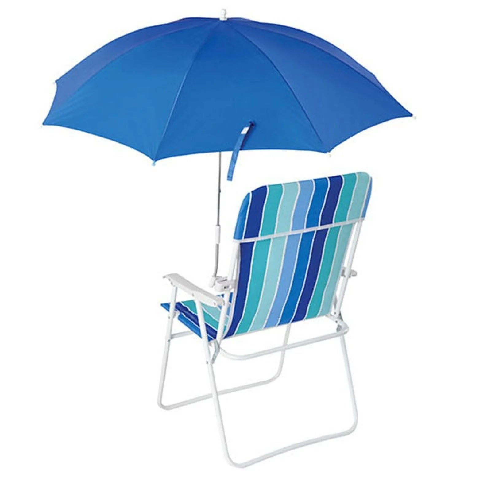 (2 Pack)  Blue Clip-On Umbrella for Beach Chair UV Resistant