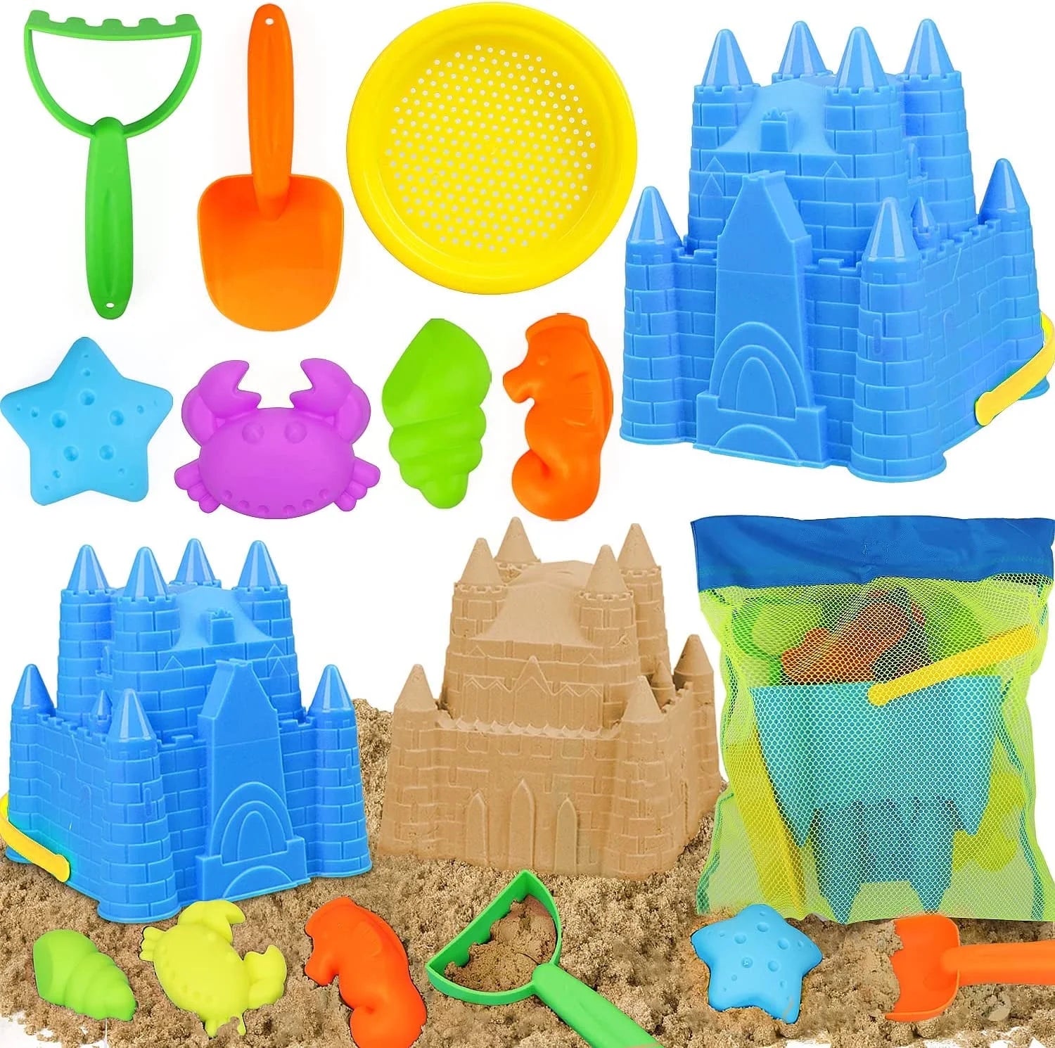 Kids Beach Toy Set, 9-Piece, Multicolor