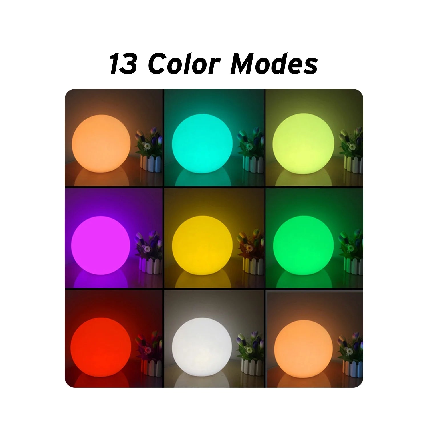 Beach Pool Ball, 16'' Glow 13 Colors Changing Light up Floating Inflatable