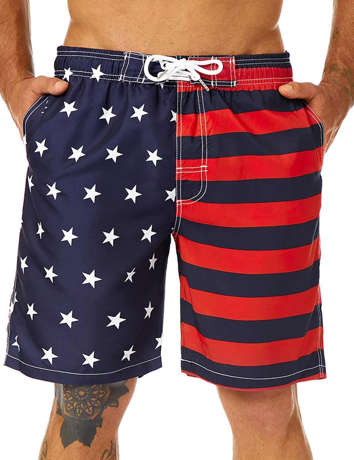 Men's Swim Trunks Long, Quick Dry, 9 Inches Inseam Bathing Suits with Mesh Lining