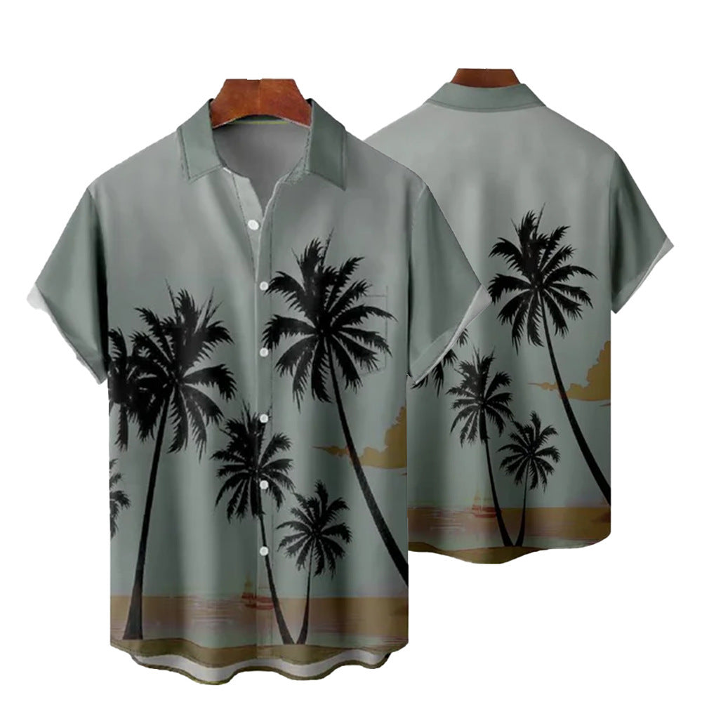 mens short sleeve shirts with Tree