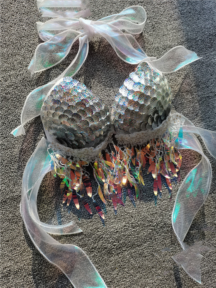 mermaid swimsuit Silver