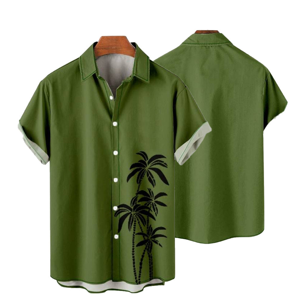 short sleeve dress shirts Green